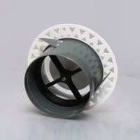 Diffuseur d'air rond minimaliste sans cadre de 100 mm pour chambre à coucher