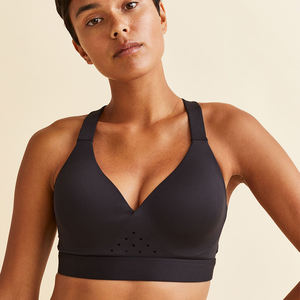 Soutien-gorge de sport de yoga antichoc avec fermeture à glissière avant en gros - Product Image 3