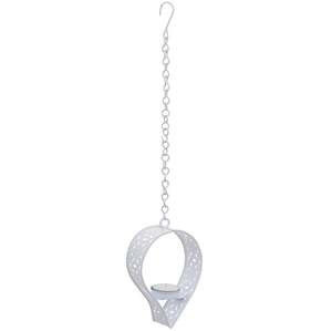 เทียนทีไลท์เหล็กแฟนซีทรงใบไม้,เชิงเทียนสีขาวคุณภาพสูงสำหรับตกแต่งบ้านและสำนักงานงานแต่งงานงานปาร์ตี้ - Product Image 1