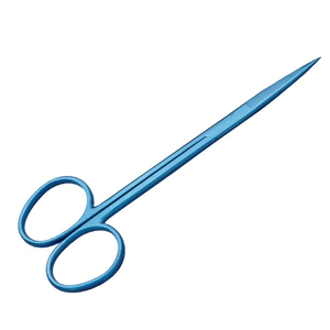 Tijeras de puntada quirúrgica de alta calidad, tijeras quirúrgicas de punta afilada fina con revestimiento de Color azul, tijera médica recta - Product Image 6