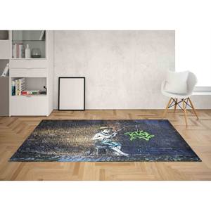 Tapis Banksy Fishing Boy : Décoration artistique graffiti, tapis antidérapant, tapis fin non tissé - Product Image 3
