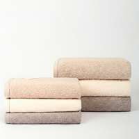 Juego de Toallas Nina Ricci Premium de Algodón Tejido, Desechables, Ecológicas, Suaves para la Piel, de Secado Rápido, Color Sólido, 2 Piezas, para Cara y Baño, de Fibra Larga