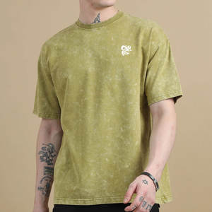 Camiseta de Algodón de Alta Calidad con Lavado Ácido, Elegante, Suave y Cómoda para Uso Diario y Moda Urbana - Product Image 1