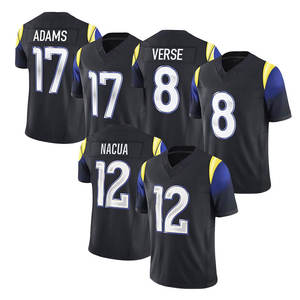 เสื้ออเมริกันฟุตบอล New Rivalries แบบเย็บ หมายเลข 17 ดาวันเต้ อดัมส์ หมายเลข 12 พูก้า นาคัว หมายเลข 9 แมทธิว สแตฟฟอร์ด หมายเลข 8 จาเร็ด เวิร์ส - Product Image 2