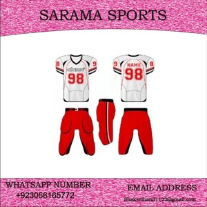 Sublimación universitaria personalizada Aparejos para adultos Sarga Camisetas para jóvenes Kits Disfraces Práctica y pantalones Conjunto Uniforme de fútbol americano, - Product Image 4