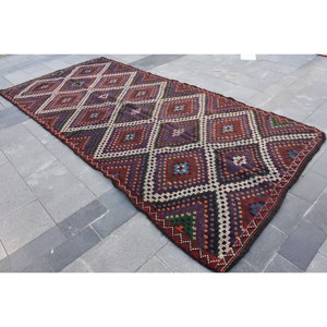 Alfombra turca clásica roja negra de área grande 5,3X11,4 pies patrón abstracto diseño rectangular de pasillo 10mm para adolescentes para dormitorios - Product Image 3