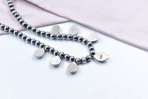 Collar Hecho a Mano Rosa Dalia Turquesa Plata Esterlina Ajustable con Rodio y Chapado en Oro - Product Image 3