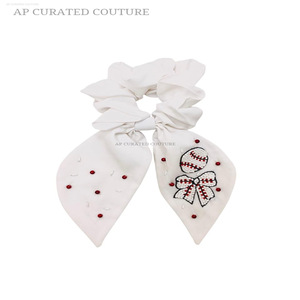 Personalizado indio bordado a mano semilla con cuentas Scrunchies elegante bolas diseño accesorio para el cabello con cuentas Scrunchies - Product Image 2