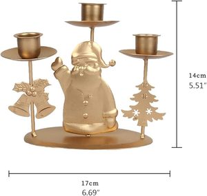 Porte-bougie en laiton pur avec finition dorée, parfait pour la décoration de Noël, la décoration d'église, décoration festive - Product Image 6