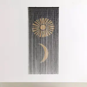 Cortina de puerta con cuentas de bambú para decoración del hogar inferior, tamaño y diseño personalizado de alta calidad, cortinas de cuentas de bambú natural