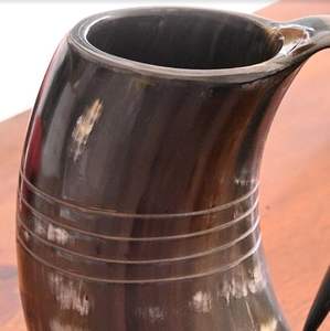 Taza de cuerno para beber tallada vikinga de alta calidad Taza de cuerno de búfalo o vino ecológica con nuevo diseño para fiestas - Product Image 6