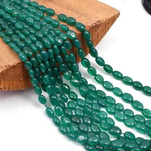 ลูกปัดออนิกซ์สีเขียวธรรมชาติ ยี่ห้อลัสเตอร์ ขนาด 18-20 นิ้ว เรียบเนียน คุณภาพสูง ขนาด 5-7 มม. ได้รับการรับรองจากผู้ตรวจสอบบุคคลที่สาม - Product Image 1