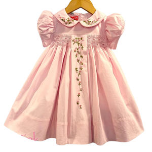Robe en lin doux brodée à la main pour bébés filles, style décontracté pour le premier anniversaire des tout-petits, fabrication OEM au Vietnam - Product Image 1