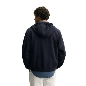 Sweat à capuche zippé épais en molleton 100 % coton pour homme, collection 2026, avec logos personnalisés, coupe oversize, idéal pour l'hiver, prix abordable - Product Image 4