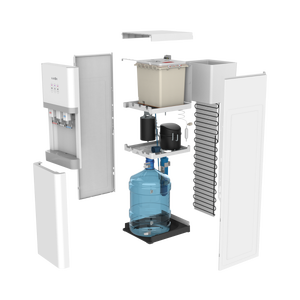 Karofi เครื่องกดน้ำไฟฟ้า HCV208 5L ขนาดใหญ่ติดตั้งขาตั้งด้วยความร้อนปรับแต่งคอมเพรสเซอร์พลาสติกระบายความร้อนได้ - Product Image 3