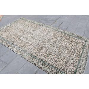 Alfombra Vintage de 5.3x9.4 pies, Alfombra, Alfombra de Lana con Estampado Animal Azul - Product Image 4