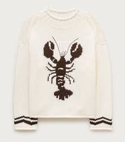 Pull en tricot jacquard FNJIA pour femme, col rond, 7GG, 100 % coton, vêtement décontracté pour l'automne, possibilité de personnalisation OEM en gros
