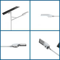 Anern Lampes de rue à énergie solaire 100W 150W 200W Éclairage de rue extérieur à LED avec poteaux pour les projets routiers municipaux