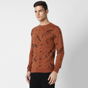 Sweat-shirts à manches longues imprimés thermiques personnalisés 100% coton Service OEM Vente en gros Sweat-shirts respirants à col rond pour hommes - Product Image 3