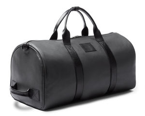 Bolsa de lona de cuero genuino impermeable para hombre de gran capacidad con compartimento para zapatos bolsa de fin de semana de PU reciclada - Product Image 3