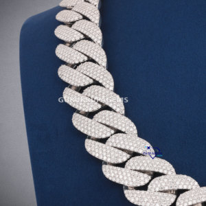 Los últimos accesorios más vendidos hicieron diamantes cultivados en laboratorio de Plata de Ley 925 con cadena cubana única y de estilo Hip Hop - Product Image 3