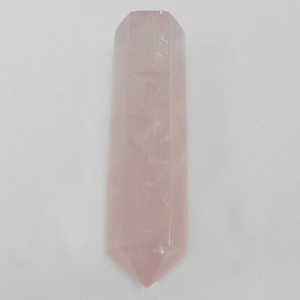 Pierre précieuse à pointe unique en cristal de quartz rose en forme de crayon naturel - Product Image 3