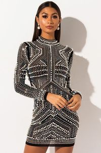 Vestido corto bordado deslumbrante y pesado con cuentas de cristal de terciopelo, decoración de encaje de perlas para fiesta o boda en 2024 - Product Image 2
