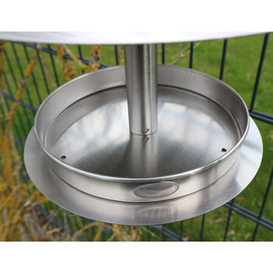 JH-Mech <span class=keywords><strong>Station</strong></span> d'alimentation pour oiseaux facile à installer avec cordon pour suspendre la mangeoire à oiseaux en métal en acier inoxydable - Product Image 3