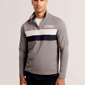 เสื้อพูลโอเวอร์ผู้ชายแบบซิปครึ่งตัว แฟชั่นฤดูหนาว พิมพ์โลโก้ ระบายอากาศ แขนยาว - Product Image 4