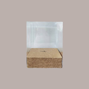 Paquete de 5 Cajas Transparentes para Huevos de Chocolate de Pascua, Base de Papel Marrón, 180x180x200mm, Suministros para Fiestas, Aptas para Contacto con Alimentos, Desechables - Product Image 4