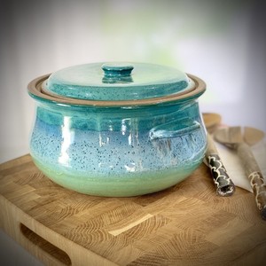 Most Selling Sky Blue <b>Ceramic</b> <b>Casserole</b> <b>Dish</b> <b>With</b> Matching <b>Lid</b> Fabulous Quality At Very Friendly Rates New Arrival - Product Image 1