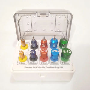 Kit de Posicionamiento de Guía de Taladro Dental Manual de Acero Inoxidable, Juego de 10 Piezas de Instrumentos de Implante Dental con Taladro y Pin, Certificado MOL - Product Image 1