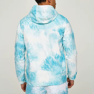 Ensemble coupe-vent deux pièces en polyester et nylon avec fermeture éclair pour hommes sur mesure Ensemble court survêtement pour hommes Ensemble deux pièces pleine longueur - Product Image 2