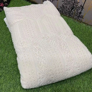 Pura viscosa Georgette bordado trabajo étnico elegante Sherwani boda desgaste telas para ropa india y paquistaní - Product Image 1