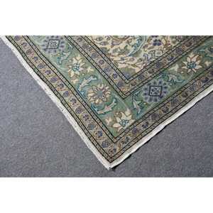 Alfombra Turca Vintage, Alfombra de 6.4x10.1 pies, Alfombra con Bordes Azul Verde - Product Image 5