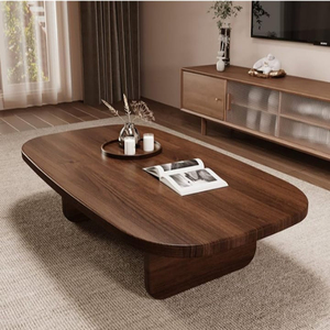 โต๊ะกาแฟทำจากไม้อะคาเซียแข็งทรงรีสำหรับห้องนั่งเล่นที่บ้านโซฟาไม้โรสวูดวอลนัท-บ้านออฟฟิศเลานจ์เฟอร์นิเจอร์ - Product Image 3