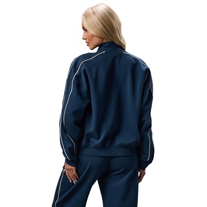 Conjunto de chaqueta y pantalones de chándal holgados de alta calidad para mujer al por mayor personalizado | Servicio OEM - Product Image 3