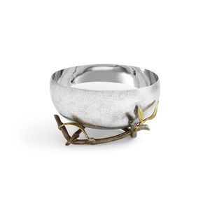 Elegant <b>Metal</b> Decorative <b>Bowl</b> With Stand For Dining Table Centerpiece And Stylish Modern Home Decor Accent - Product Image 4