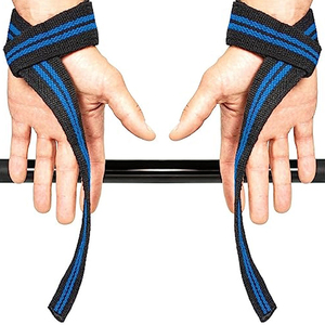 Sangles de levage en coton de qualité supérieure, robustes, antidérapantes, réglables, pour haltérophilie, acceptent le logo et le design personnalisés - Product Image 2