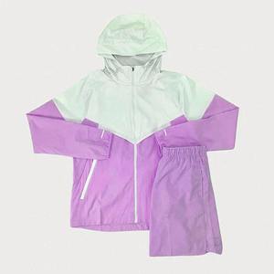 Conjunto Deportivo Corto para Hombre, Chaqueta Cortavientos de Nailon Informal con Capucha y Pantalones para Correr, Impermeable, al por Mayor - Product Image 4