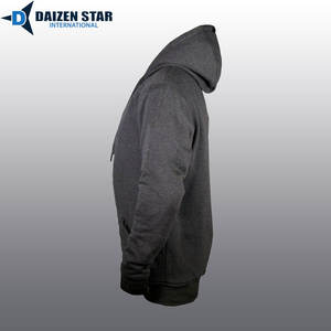 Sweat à capuche zippé pour homme, couleur unie, 100% coton molletonné, coupe classique, hiver, décontracté, service OEM, 420 grammes, streetwear - Product Image 3