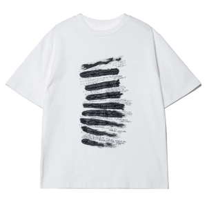 Último diseño personalizado hombres Dtf pegatina impresa Simple Casual camiseta para la venta Hombres estilo Premium Casual camisetas - Product Image 1