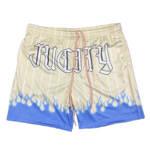 Logotipo personalizado hombres gimnasio corto en blanco deportes Jogger nadar playa hombre verano malla corto sudor pantalones cortos para hombres sudor corto - Product Image 6