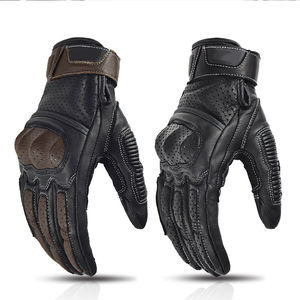 Vente en gros Gant de moto de protection en fibre de carbone pour écran tactile étanche personnalisé Gants de moto de course en cuir antidérapants - Product Image 2