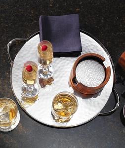 Stainless Steel <b>Round</b> <b>Tray</b> w/ Twist Handles & Dishes & Plates - Product Image 5