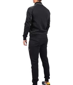 Conjunto de chándal de ropa deportiva para hombre al por mayor-Conjunto de chándal de dos piezas con cremallera y logotipo personalizado a precio económico Slim Fit Ligero - Product Image 6