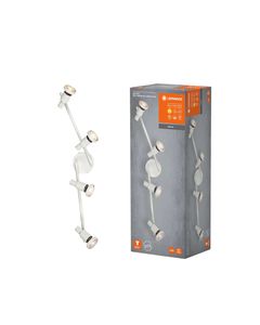 Tira de focos blancos GU10 de 4 luces, 3,4W, 2700K (Ledvance 833913) - Product Image 2