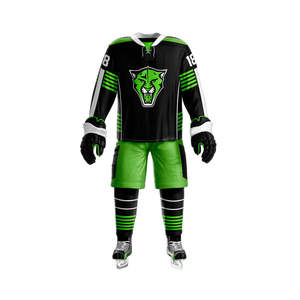 Los mejores uniformes de hockey sobre hielo ligeros y transpirables de 100% poliéster para hombres con logotipo personalizado, conjuntos de ropa deportiva OEM de gran venta - Product Image 4