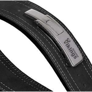 Ceinture électrique en cuir suédé avec boucle à levier pour adultes - Product Image 3