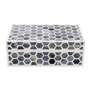 Caja de joyería con incrustaciones de hueso indio hecha a mano, forma rectangular, elegante caja con incrustaciones de hueso - Product Image 4